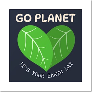 GO PLANET IT'S YOUR EARTH DAY 2024  gift april 22 Rainbow Posters and Art